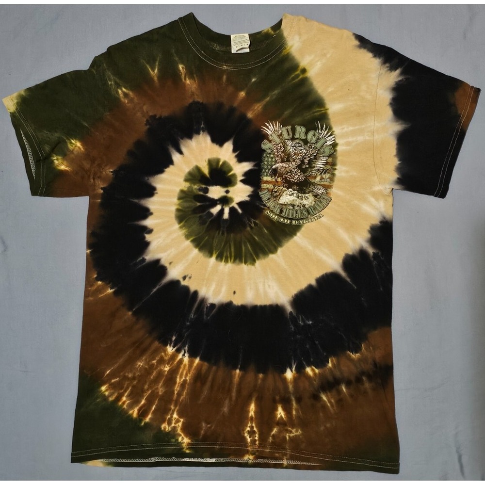 Vintage Sturgis 2016 76th Sturgis Black‎ Hills Rally Tie Dye Biker ~ Mens Med.